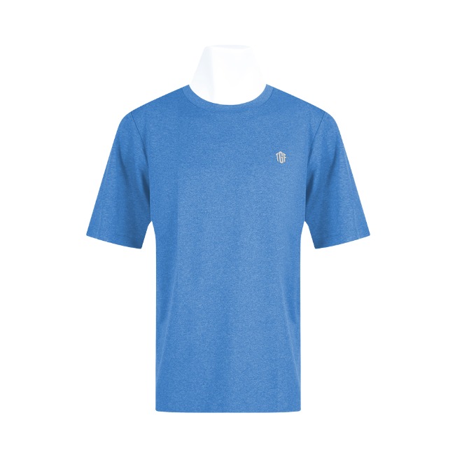 에어로드라이 반팔 블루 라운드 티셔츠 T212TSTR382