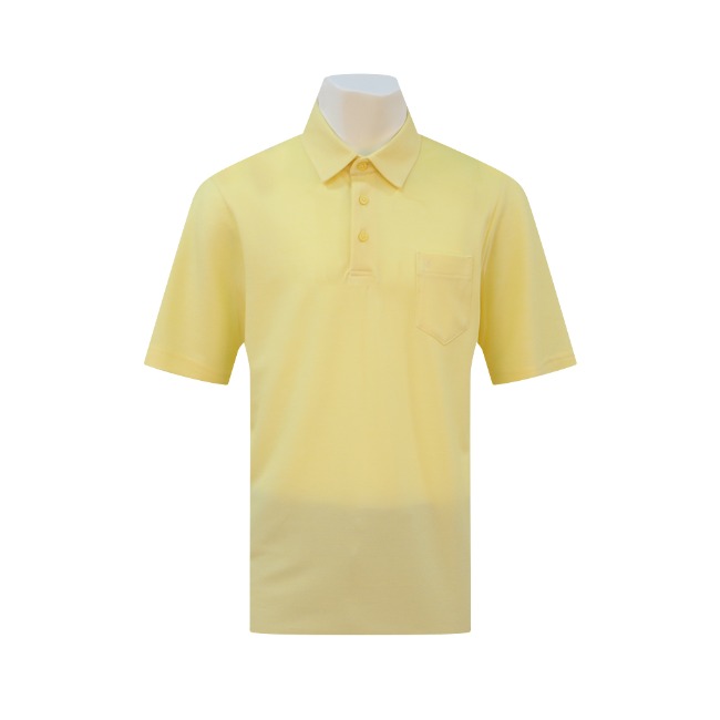 한지 포켓 반팔 옐로우 카라 티셔츠 T212TSTC328