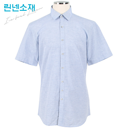 린넨혼방 시원한 반팔셔츠 캐쥬얼 슬림핏 셔츠 G192YSYP254